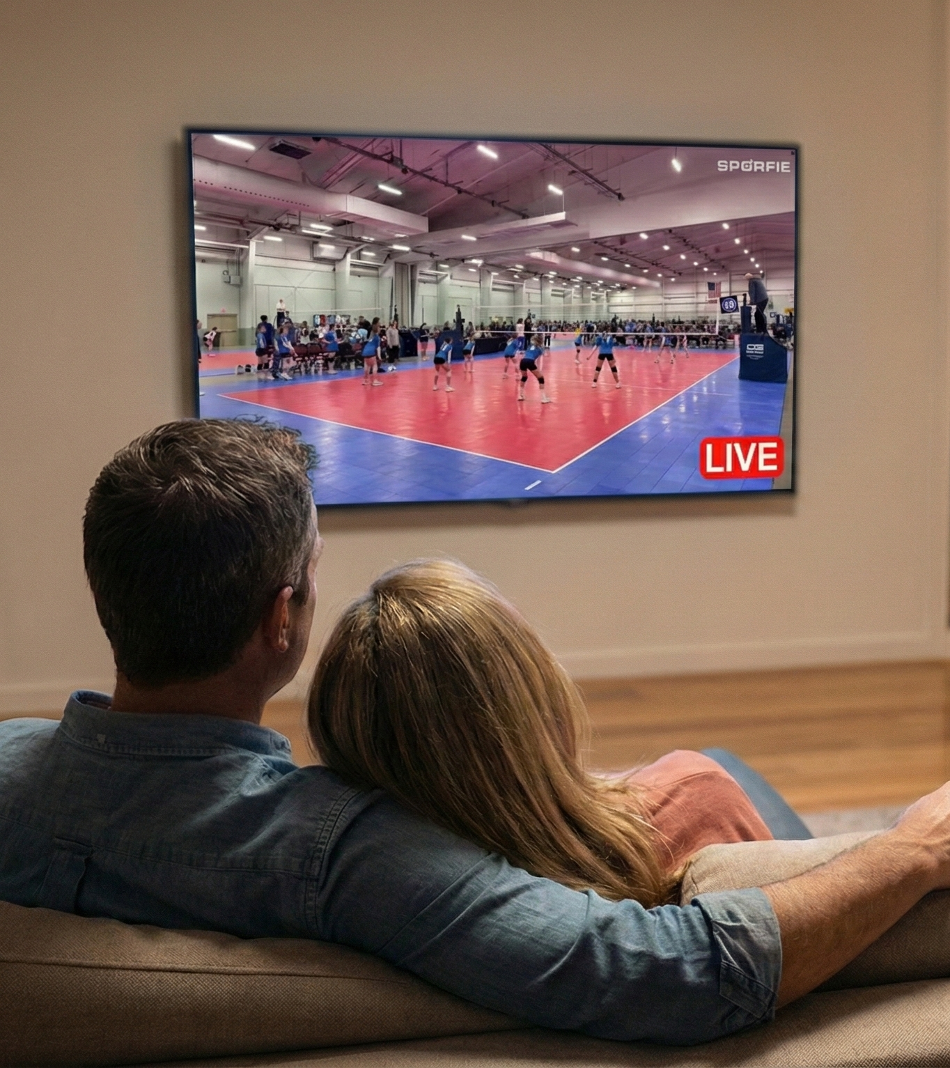 Genitori che guardano la partita